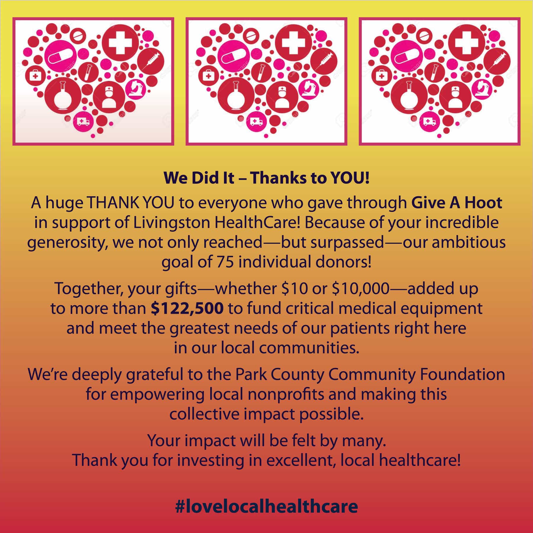 Thank You For Donating to Give A Hoot